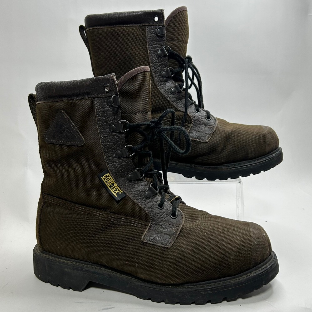 Rocky Ranger Gore-Tex 800 Thinsulated Hunting Boots Mens 10.5W Brown Lace Vibram